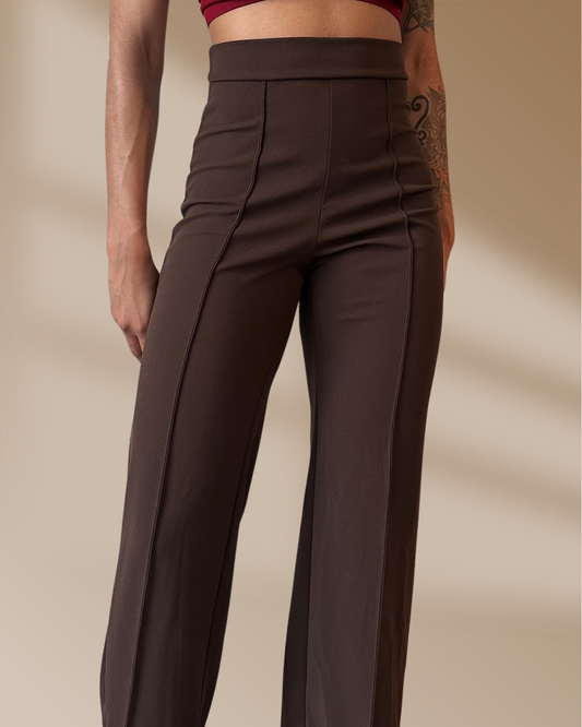 COCO HIGH WAISTED FRONT SEAM DETAIL PANTS