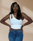 SOFT SERENITY ONE-SHOULDER CROP TOP