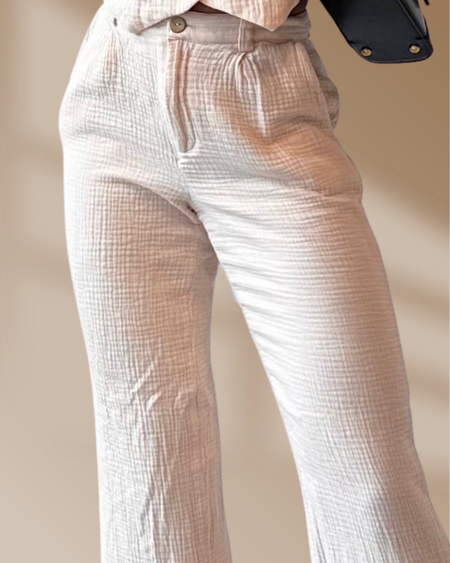 CONTRAST STRAIGHT LEG PANTS